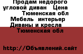 Продам недорого угловой диван › Цена ­ 1 500 - Тюменская обл. Мебель, интерьер » Диваны и кресла   . Тюменская обл.